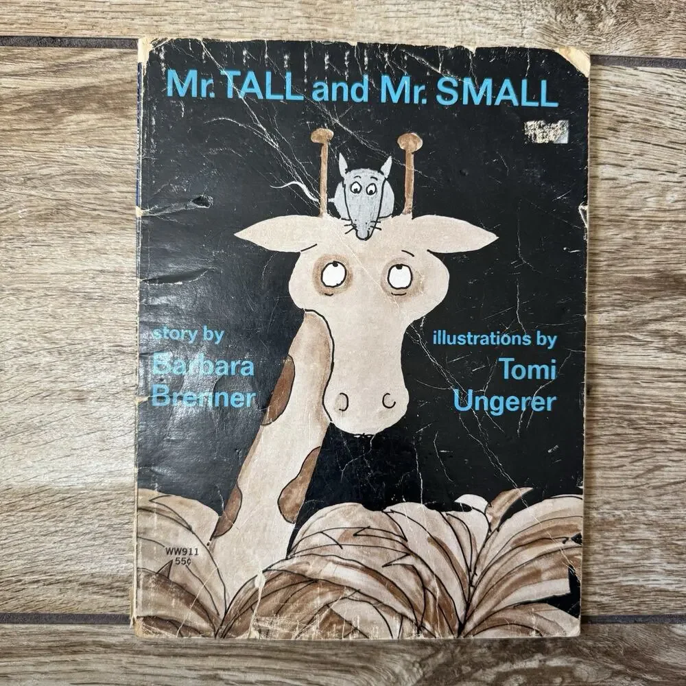 Vintage Mr. Tall and Mr. Small Book Barbara Brenner Tomi Ungerer 1st Print